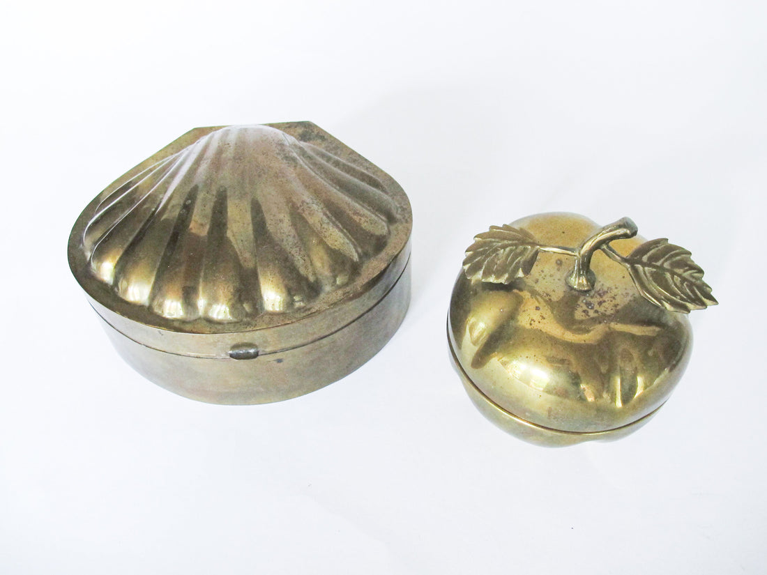 Persimmon and Shell Brass Box Sold Separately