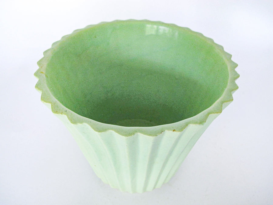 Midcentury Green USA Ceramic Plant Pot