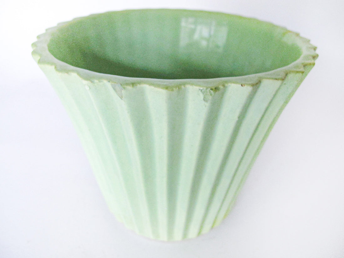 Midcentury Green USA Ceramic Plant Pot