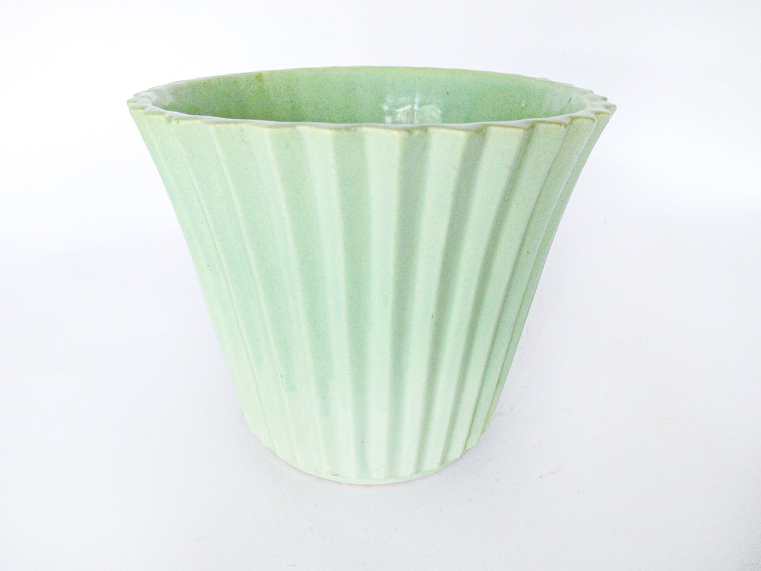 Midcentury Green USA Ceramic Plant Pot