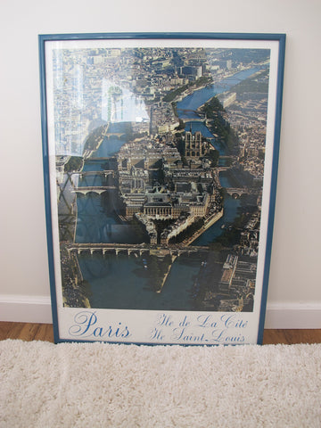 1980's Framed Photo of Paris France Poster