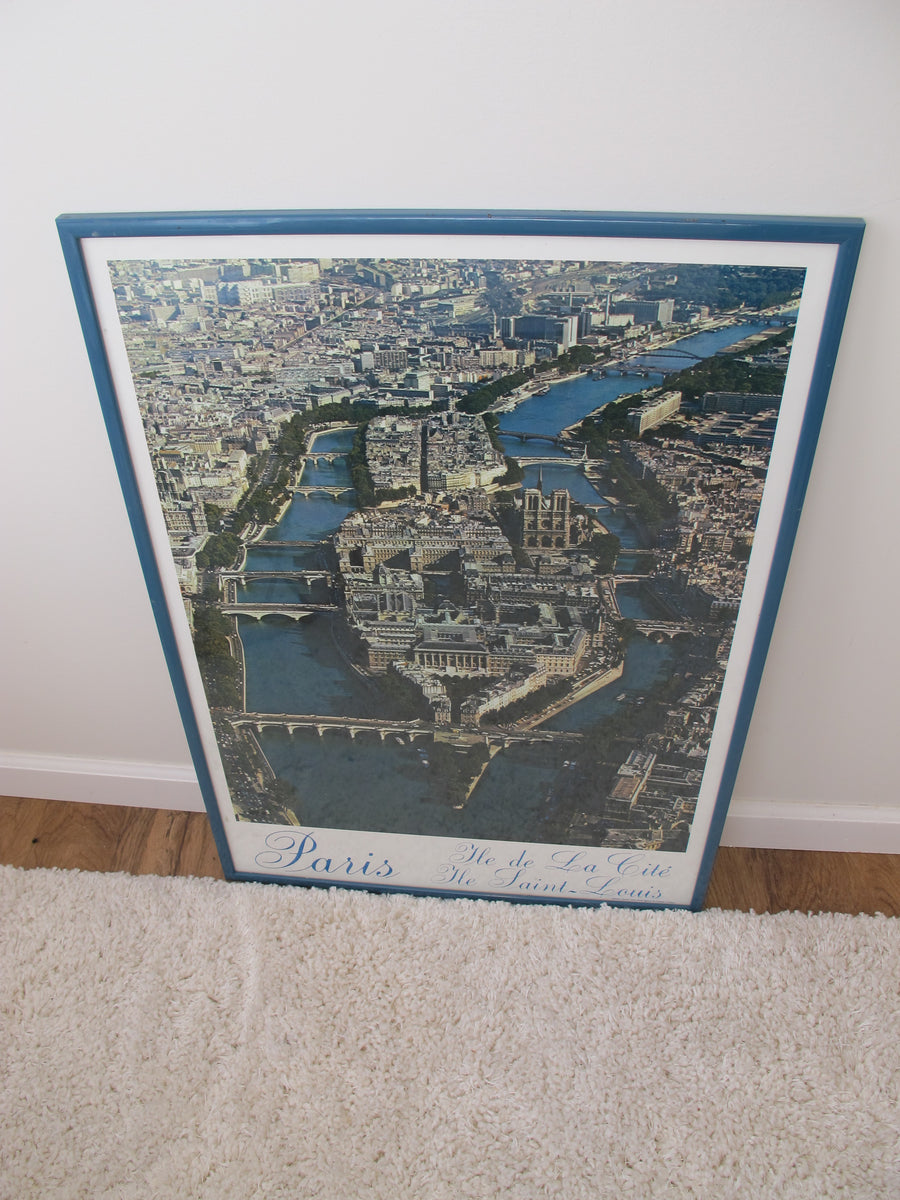 1980's Framed Photo of Paris France Poster