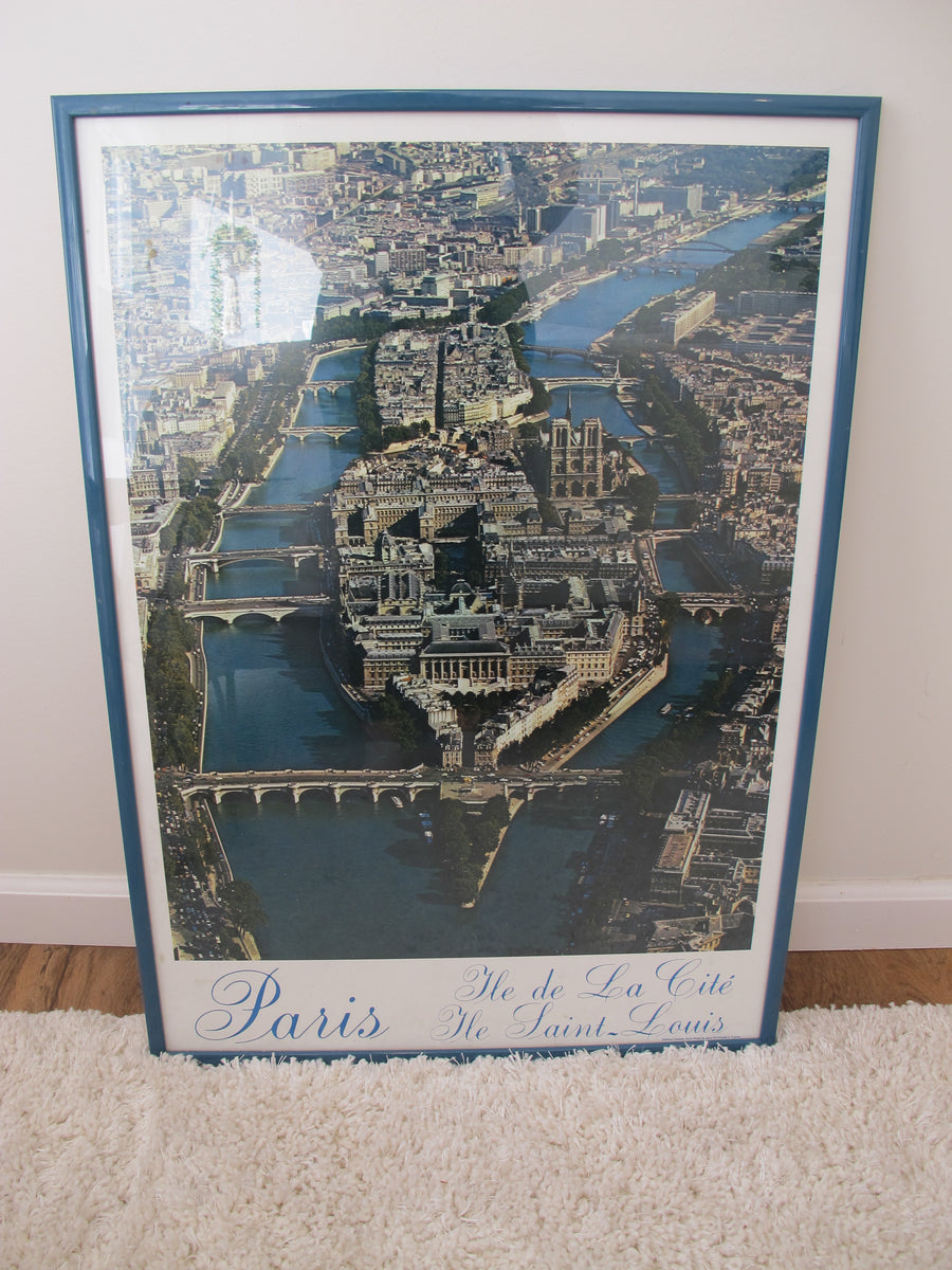 1980's Framed Photo of Paris France Poster