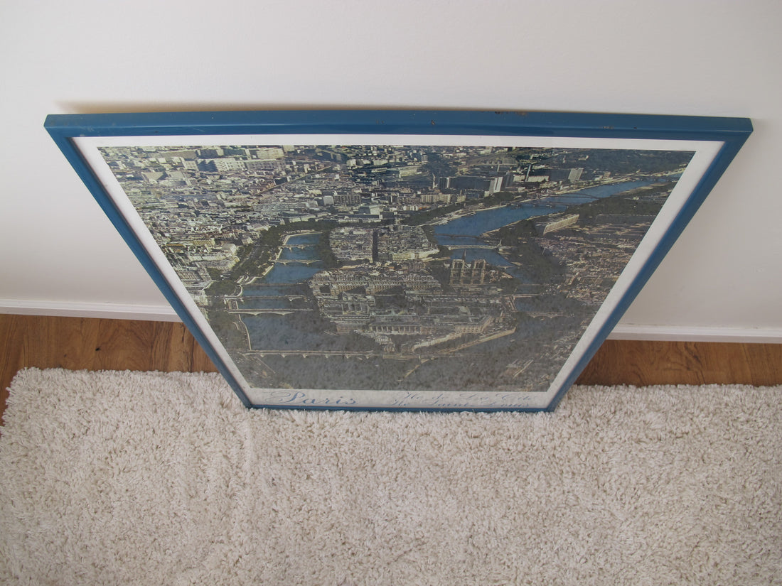1980's Framed Photo of Paris France Poster