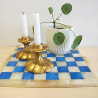 Candlestick Holders Gold Painted Ceramic 552 USA signed Vintage Freeman McFarlin pottery