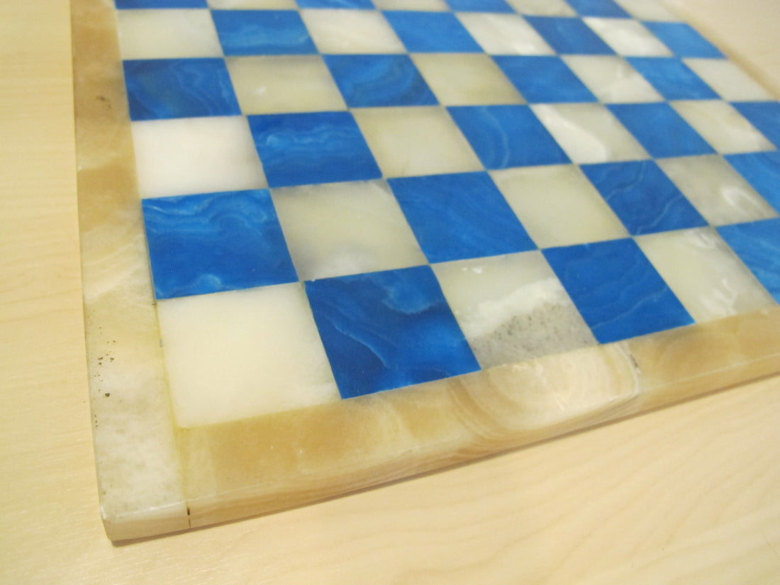Onyx Stone Chess serving tray Board Vintage