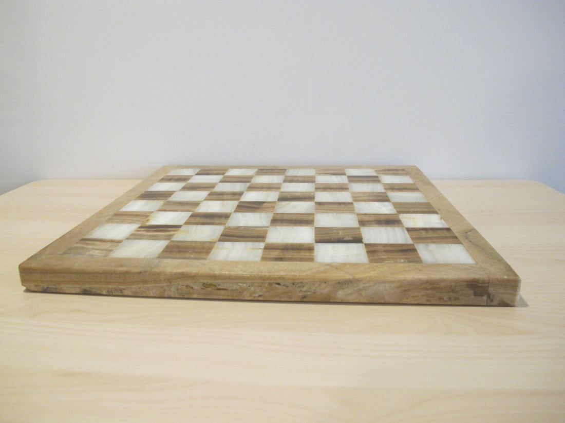 Onyx Stone Chess serving tray Board Vintage