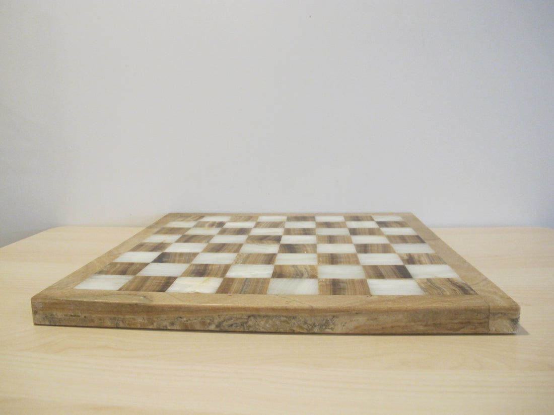 Onyx Stone Chess serving tray Board Vintage