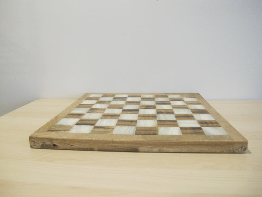 Onyx Stone Chess serving tray Board Vintage