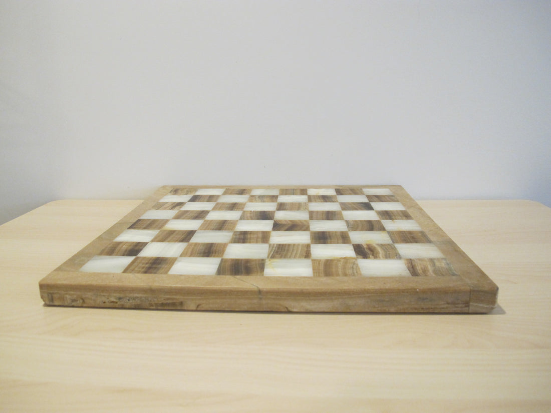 Onyx Stone Chess serving tray Board Vintage
