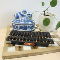 Porcelain Bunny Rabbit Box Blue and White Porcelain