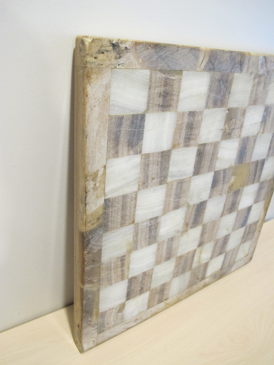Onyx Stone Chess serving tray Board Vintage