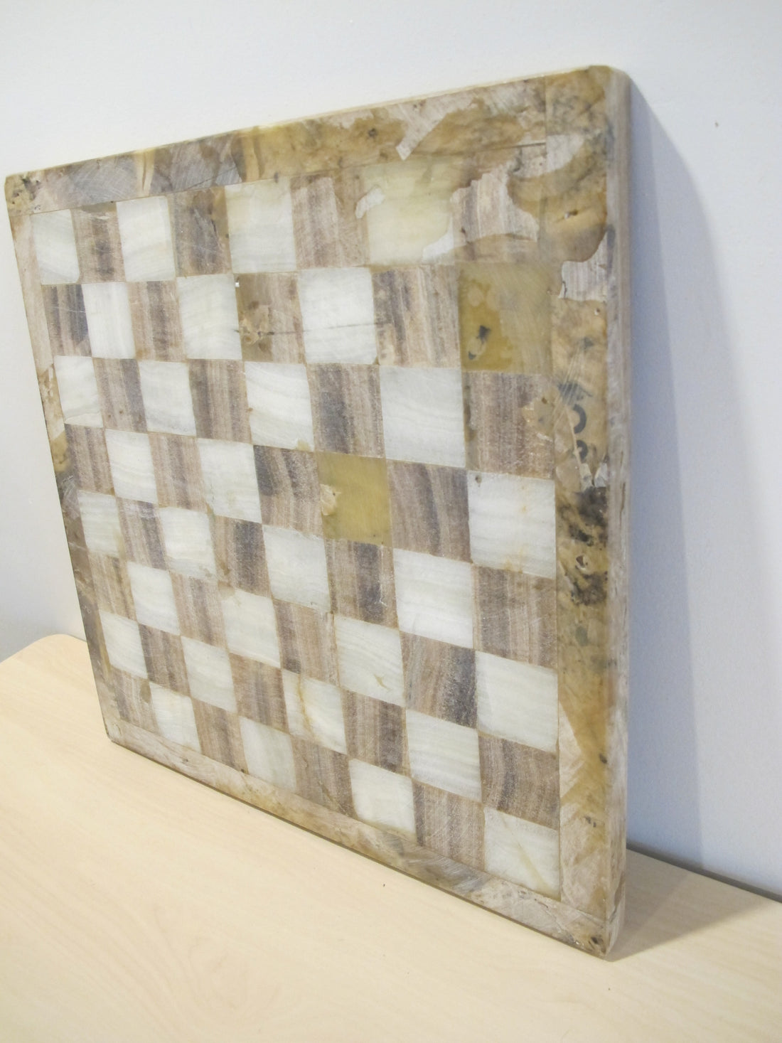 Onyx Stone Chess serving tray Board Vintage