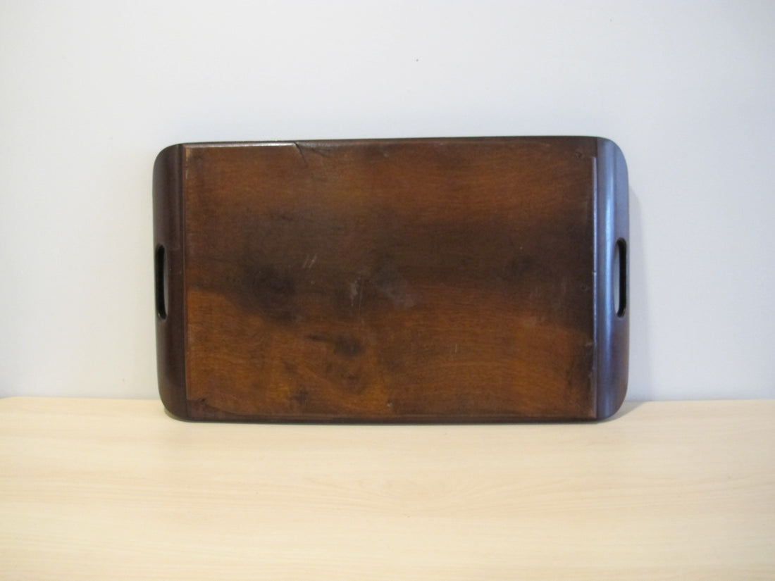 Butterfly Wing Tray From Brazil with Hand Carved Wood Frame and Glass Top