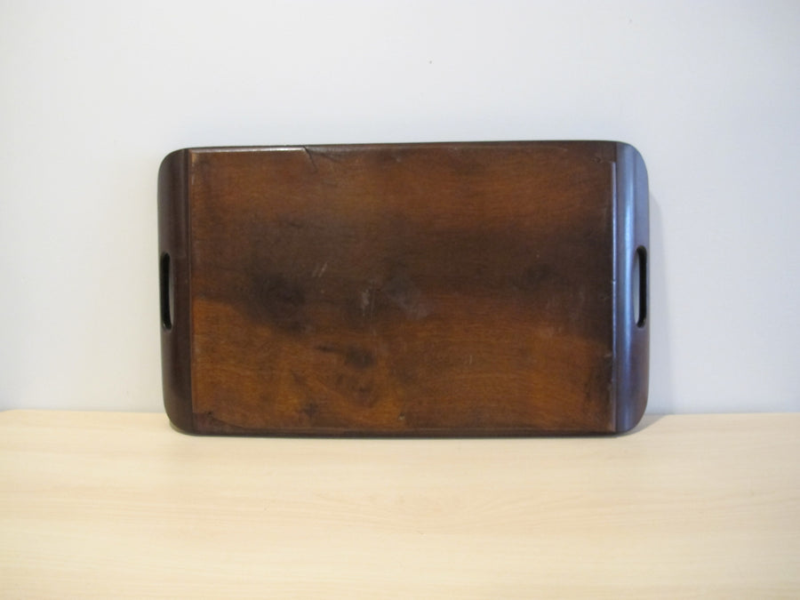 Butterfly Wing Tray From Brazil with Hand Carved Wood Frame and Glass Top