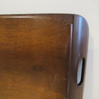 Butterfly Wing Tray From Brazil with Hand Carved Wood Frame and Glass Top