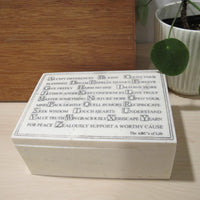 White Resin Box ABCs of Life R. Stewart 2005