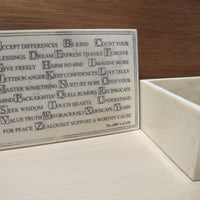 White Resin Box ABCs of Life R. Stewart 2005