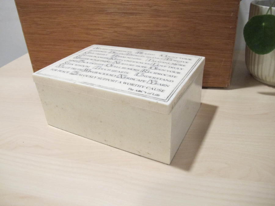 White Resin Box ABCs of Life R. Stewart 2005