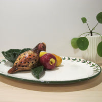 California Pottery Serving Tray Ceramic Bird Plate