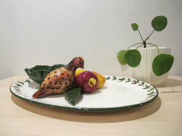 California Pottery Serving Tray Ceramic Bird Plate