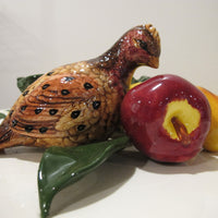 California Pottery Serving Tray Ceramic Bird Plate