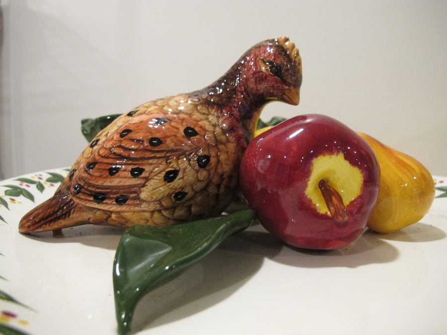 California Pottery Serving Tray Ceramic Bird Plate