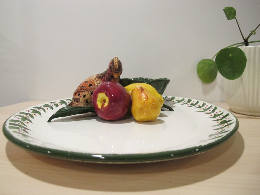 California Pottery Serving Tray Ceramic Bird Plate