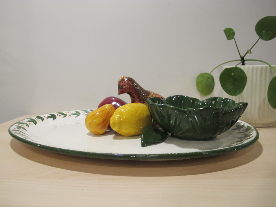 California Pottery Serving Tray Ceramic Bird Plate