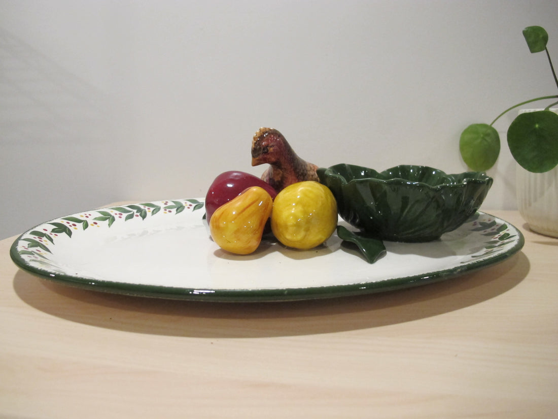 California Pottery Serving Tray Ceramic Bird Plate