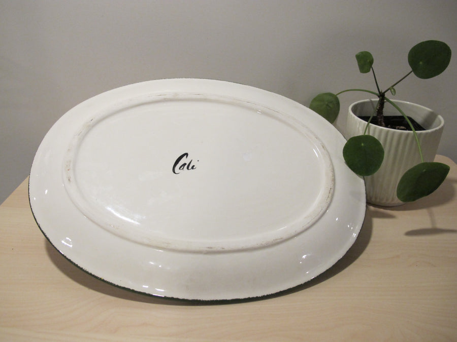 California Pottery Serving Tray Ceramic Bird Plate