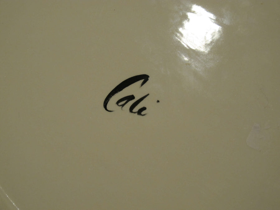 California Pottery Serving Tray Ceramic Bird Plate