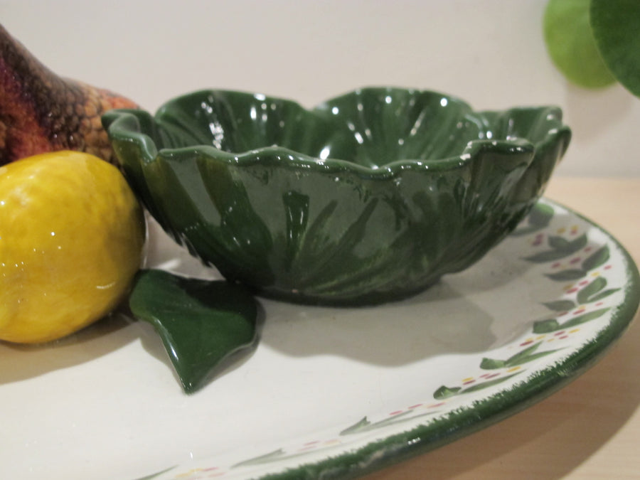 California Pottery Serving Tray Ceramic Bird Plate