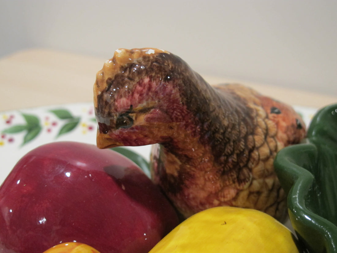 California Pottery Serving Tray Ceramic Bird Plate