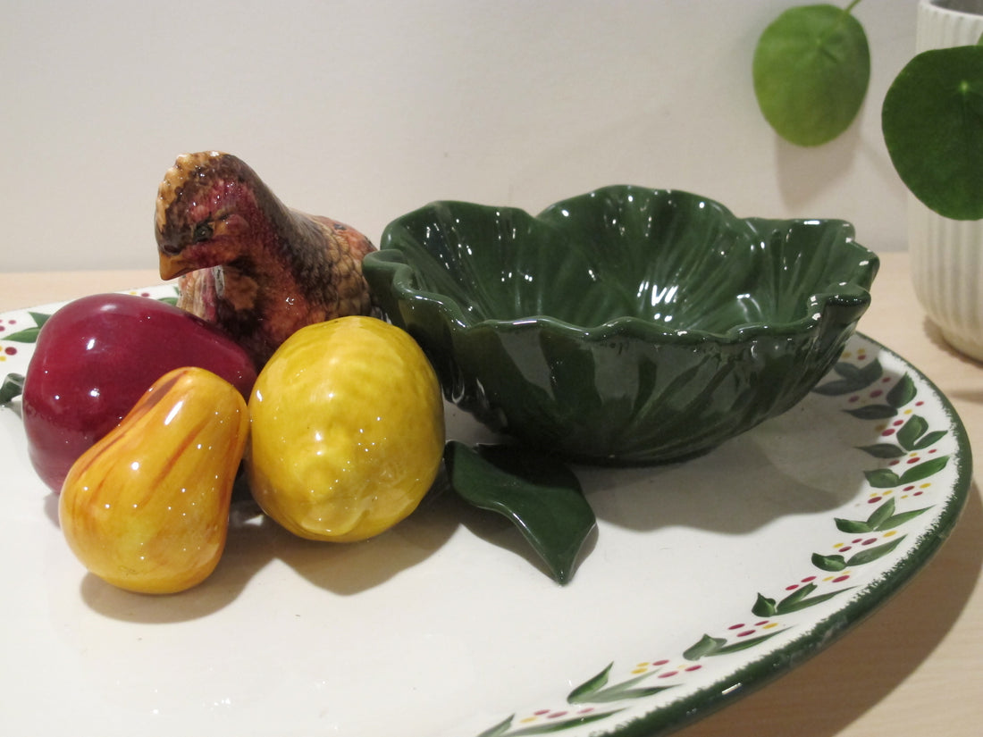 California Pottery Serving Tray Ceramic Bird Plate