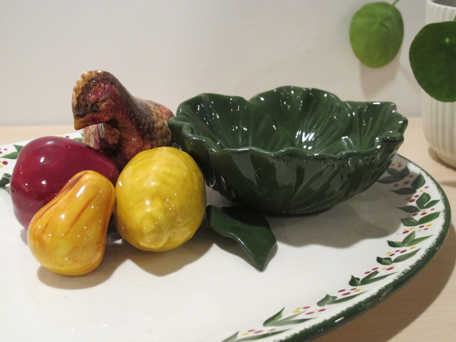 California Pottery Serving Tray Ceramic Bird Plate