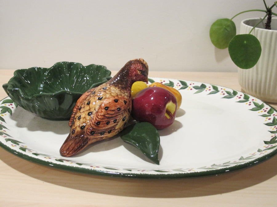 California Pottery Serving Tray Ceramic Bird Plate