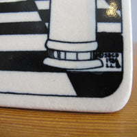 1980's Santa Barbara Ceramic Design Frame Hand Painted