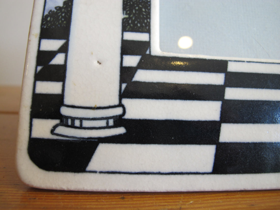 1980's Santa Barbara Ceramic Design Frame Hand Painted