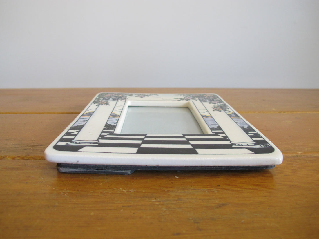 1980's Santa Barbara Ceramic Design Frame Hand Painted