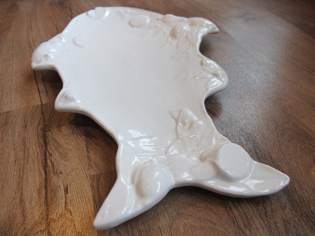 Terracotta Fish Platter Italy Vintage Ceramic Studio Pottery