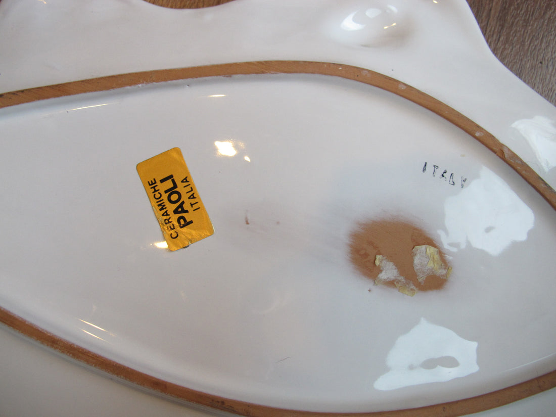 Terracotta Fish Platter Italy Vintage Ceramic Studio Pottery