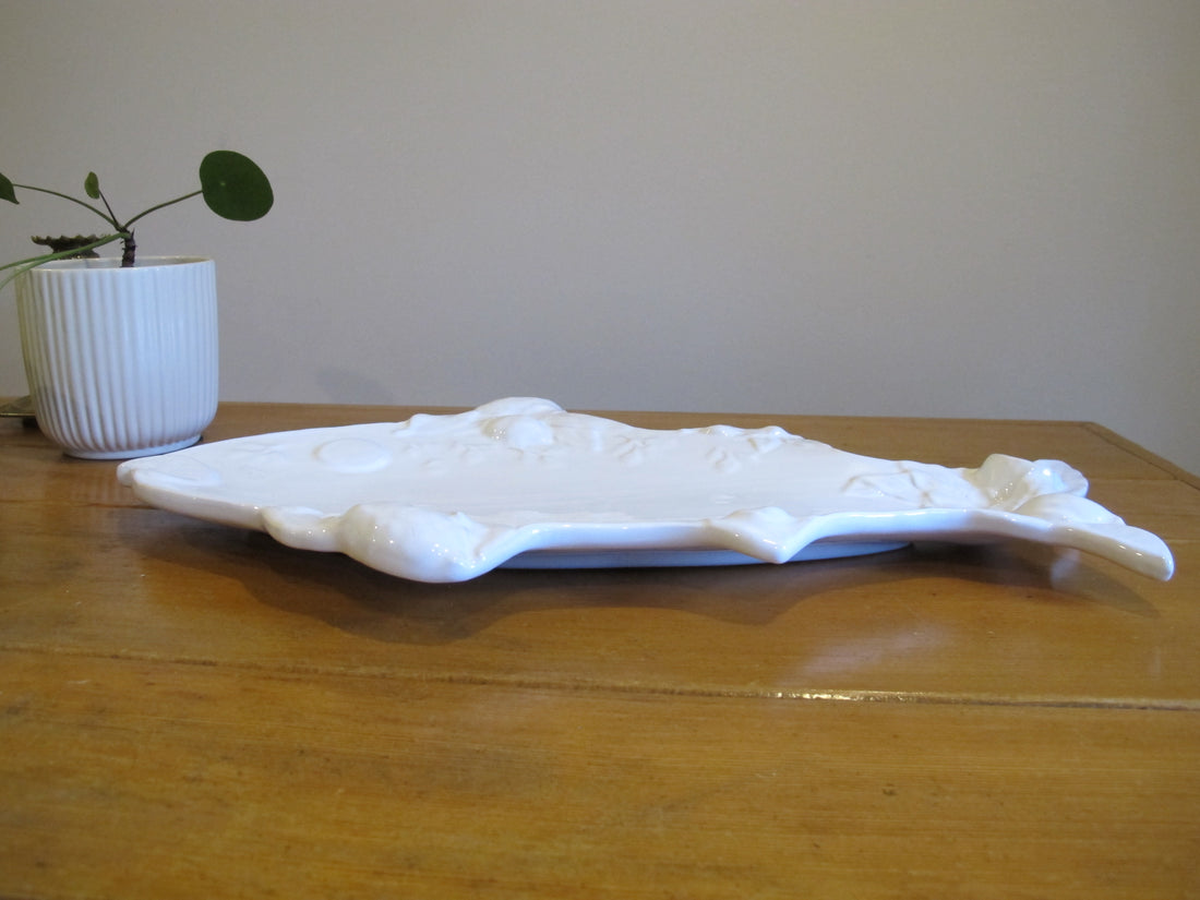 Terracotta Fish Platter Italy Vintage Ceramic Studio Pottery