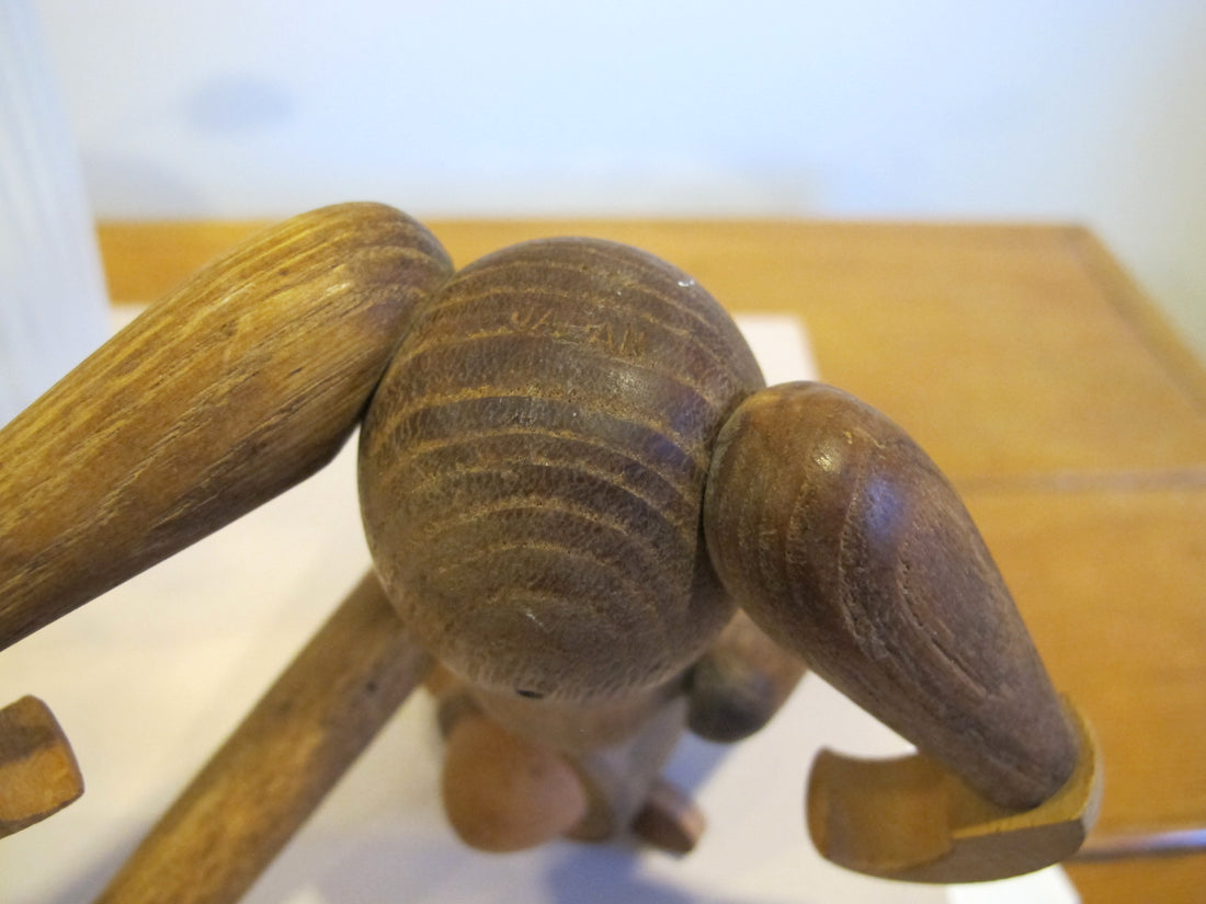 Wood Monkey Vintage Japan Toy