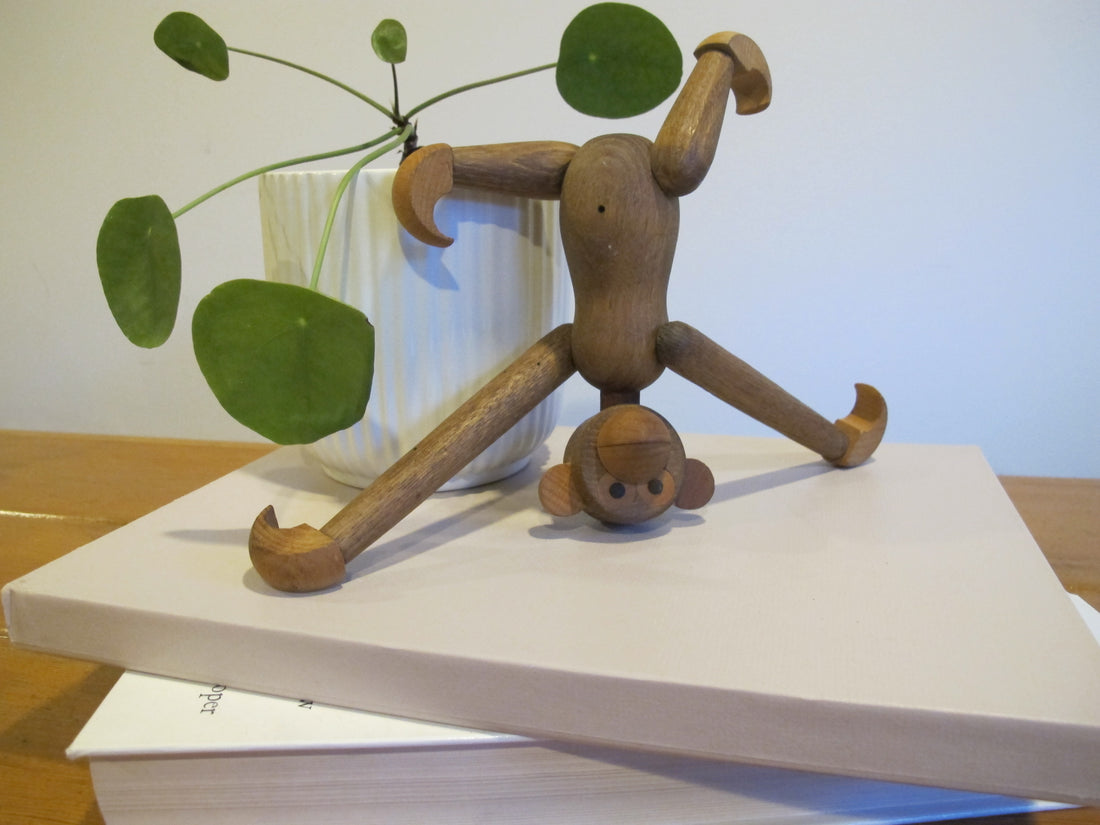 Wood Monkey Vintage Japan Toy