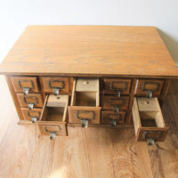 15 Drawer Hardware Cabinet Card Catalog Antique Vintage