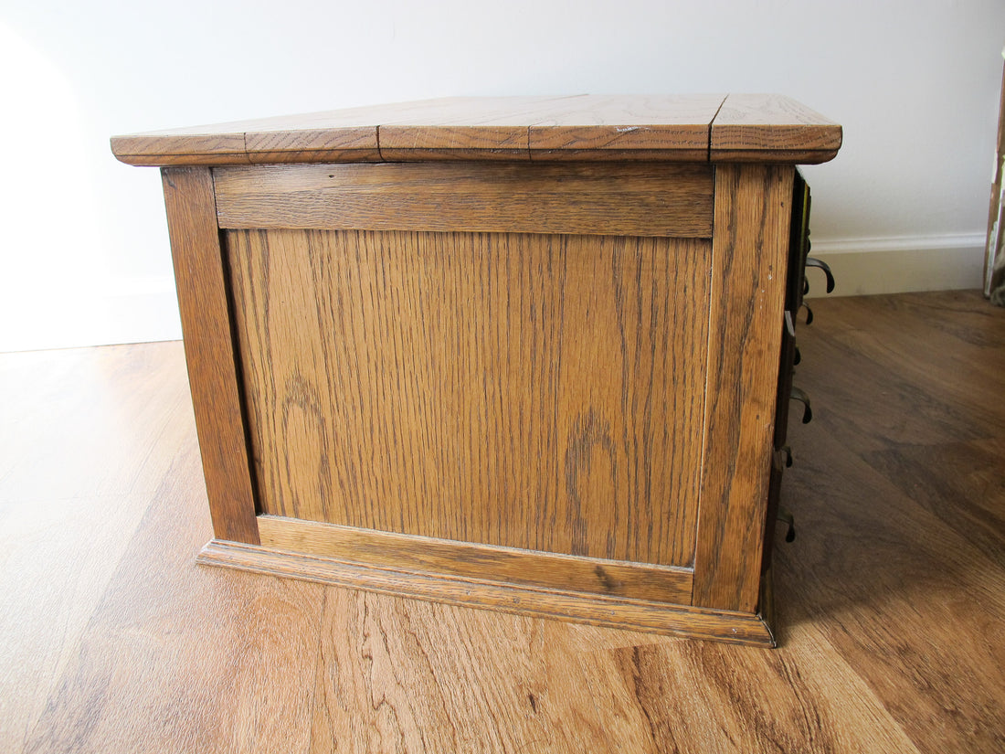 15 Drawer Hardware Cabinet Card Catalog Antique Vintage