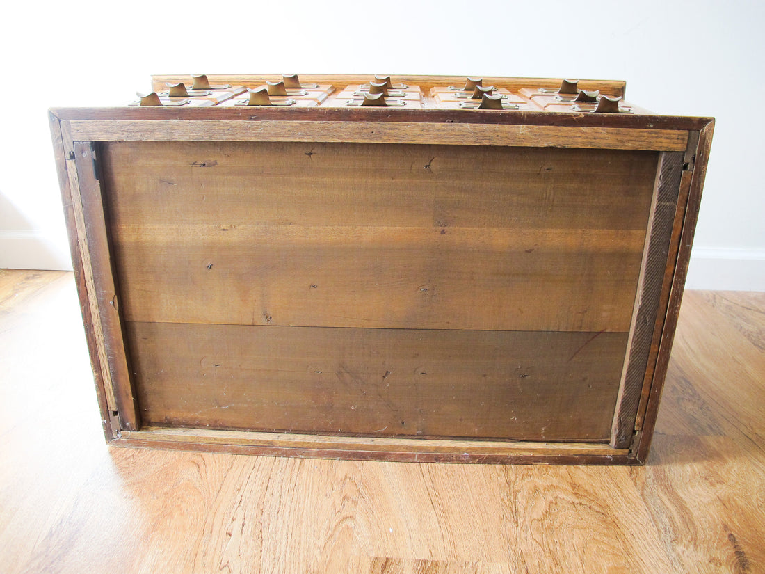 15 Drawer Hardware Cabinet Card Catalog Antique Vintage
