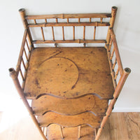Tortoise Shell Bamboo Bookshelf Antique