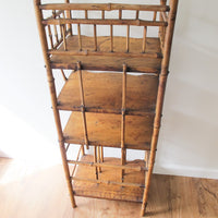 Tortoise Shell Bamboo Bookshelf Antique